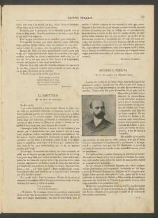 Ricardo S. Pereira : [Murió] El 1o del actual en Buenos Aires