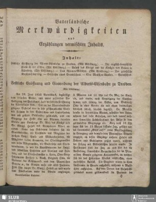Vaterländische Merkwürdigkeiten und Erzählungen vermischten Inhalts