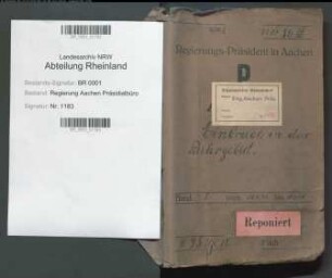 Einbruch in das Ruhrgebiet. Generalia. Bd. 1