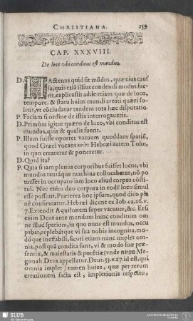 Cap. XXXVIII. De loco ubi conditus est mundus