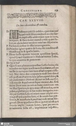 Cap. XXXVIII. De loco ubi conditus est mundus