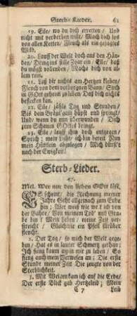 Sterb-Lieder.