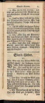 Sterb-Lieder.