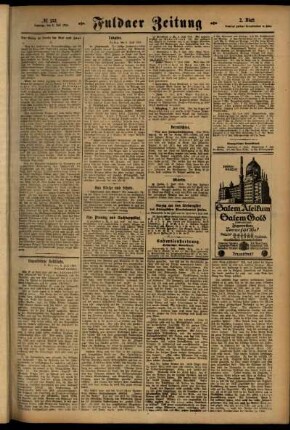 Zweite Ausgabe vom Samstag, den 08. Juli 1916.