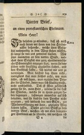 279-399, Vierter Brief, an einen protestantischen Edelmann.