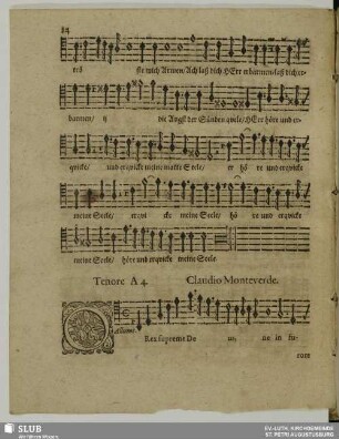 Monteverdi, Claudio:O Rex perdas me miserere