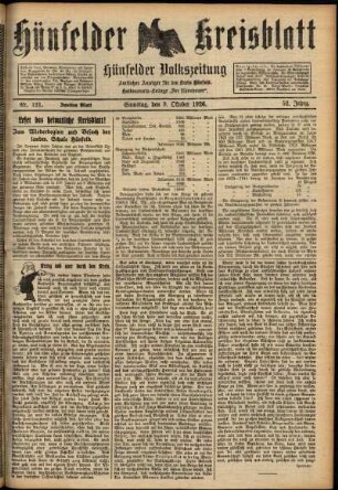 Zweite Ausgabe vom Samstag, den 09. Oktober 1926.