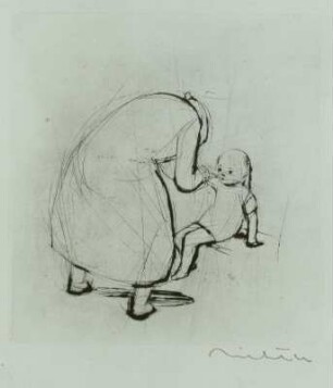 Kinderszene (Alte Frau mit kleinem Mädchen)