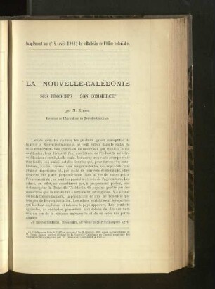 La Nouvelle-Calédonie.