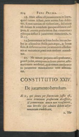 Constitutio XXIV. De Iuramento heredum