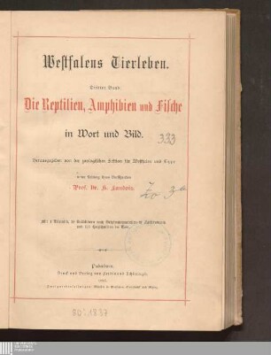 3: Die Reptilien, Amphibien und Fische