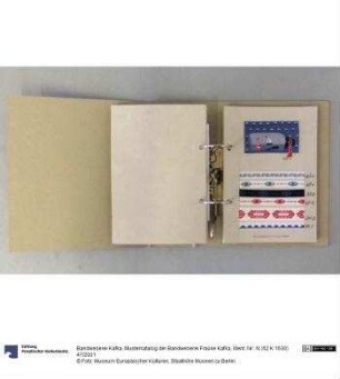 Musterkatalog der Bandweberei Frauke Kafka