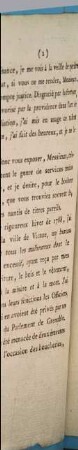 Pétition à l'Assemblée Nationale prononcé 8 Janv. 1792