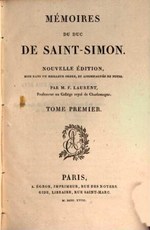 Mémoires du duc de Saint-Simon, 1