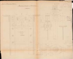 Kettenbrücke, Hameln: Oberwasserbrücke, Unterwasserbrücke: Details Verankerung Endquerträger 1:10