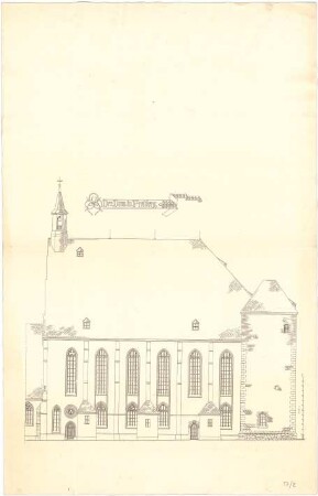 Fischer, Theodor; Freiberg; Freiberger Dom, Türme - Nordseite (Ansicht)