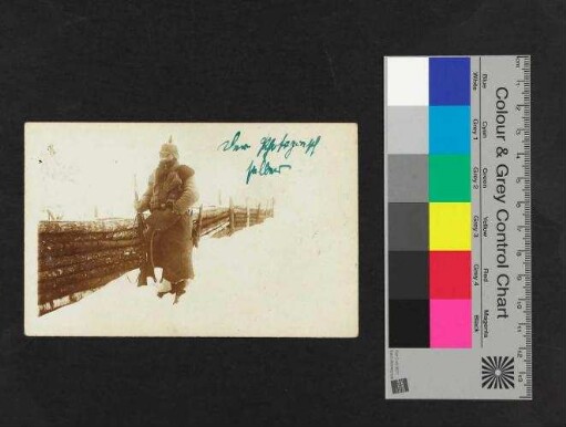 Feldpostkarte, auf der Vorderseite "Der Photograph selber"