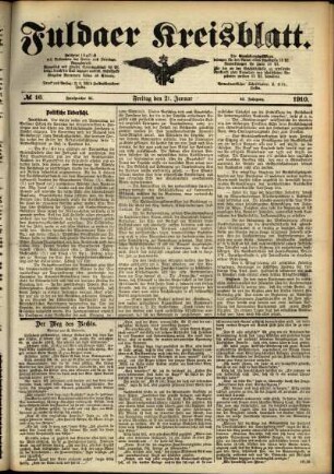 Ausgabe vom Freitag, den 21. Januar 1910.