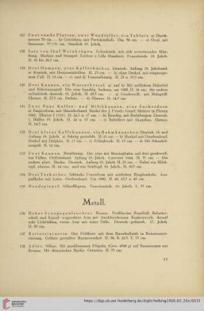 Metall (Nr. 136-154)