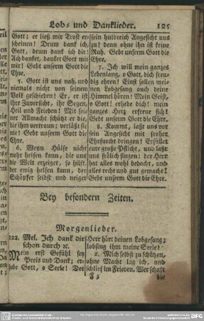 Bey besondern Zeiten