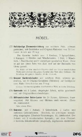 Möbel (Nr. 172-205)