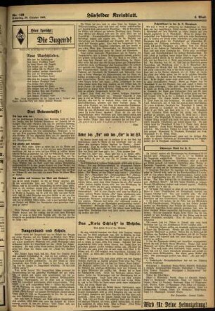 Dritte Ausgabe vom Samstag, den 28. Oktober 1933.