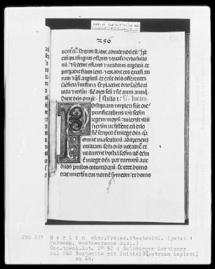 Lektionar aus Salzburg — Initiale P(ostquam impleti), Folio 262recto