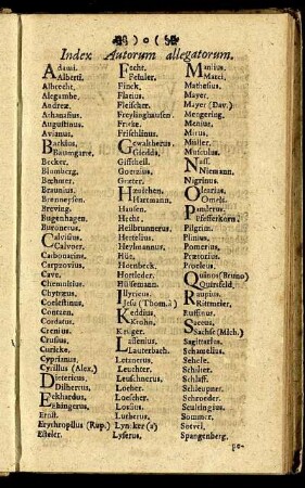 Index Autorum allegatorum.
