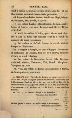 La Bible : traduction nouvelle, avec l'Heébreu en regard... Pentateuque, Tome 1.. La Genèse