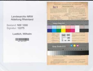 Entnazifizierung Wilhelm Luettich, geb. 26.05.1905 (Vers.Angest.)