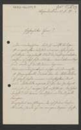 Brief von Franz Xaver Gierster an Unbekannt