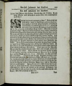 Am Fest Johannis des Taeuffers.
