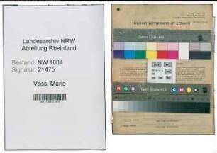 Entnazifizierung Marie Voss , geb. 03.02.1912 (Kontoristin)