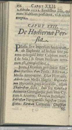 Caput XXII. De Hodierna Persia