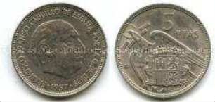 Spanien, 5 Pesetas