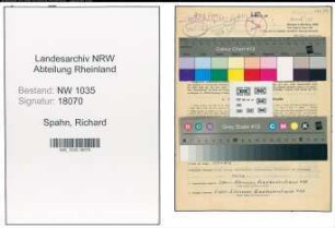 Entnazifizierung Richard Spahn , geb. 21.07.1912 (Steiger)