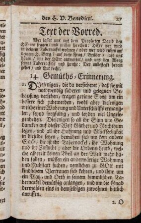 14. Gemüths-Erinnerung. - 26. Gemüths-Erinnerung.