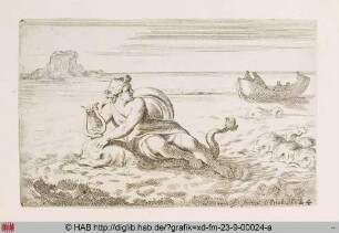 [Der Poet Arion auf einem Delphin]