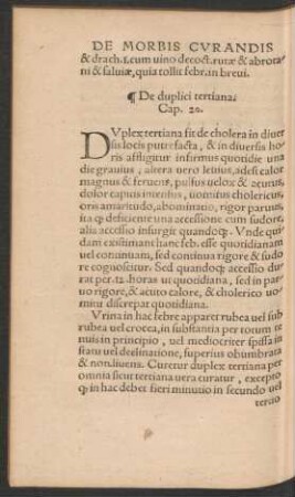 De duplici tertiana. Cap. 20.