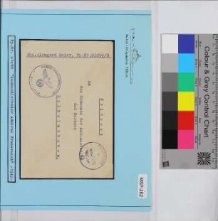 Dienstbrief, Schiffsname/Landeinheit: Kommandierender Admiral in Frankreich, Feldpostnr. 01099; Frankatur, Mi.-Nr.: [Keine]; Poststempel: Feldpost b 3.3.42; Nebenstempel: Dienststelle Feldpost-Nr. 01099