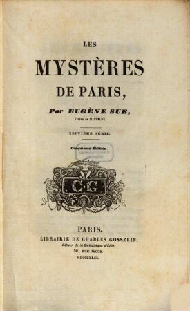 Les mystères de Paris. 9