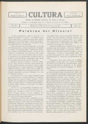 Palabras del Director