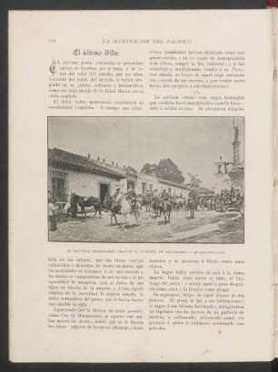 El General Mendizábal frente al Cuartel de Artillería. - Quezaltenango. - [Fotografía]