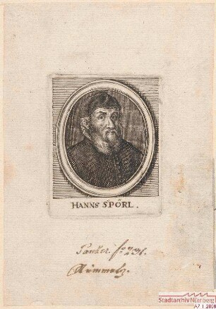 Hans Spörl; geb. 1524; gest. 1582