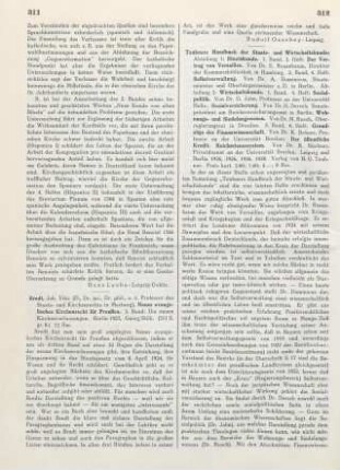 311-312 [Rezension] Bredt, Johannes Victor, Die neuen Kirchenverfassungen