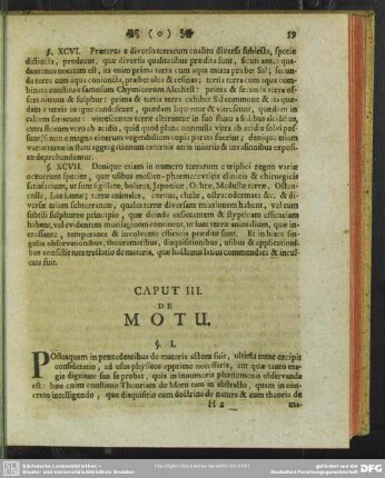 Caput III. De Motu
