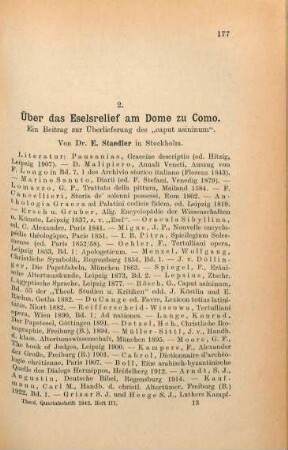 177-188 Über das Eselsrelief am Dome zu Como
