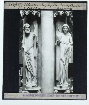 Straßburg, Münster,Straßburg, Münster, Engelspfeiler : Detail, Markus und Johannes