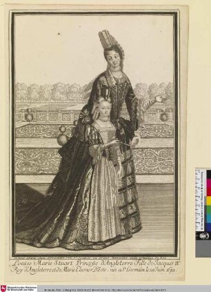 Louise Marie Stuart Princeße d'Angleterre Fille de Jacques II.e Roy d'Angleterre et de Marie Eleonor D'Este