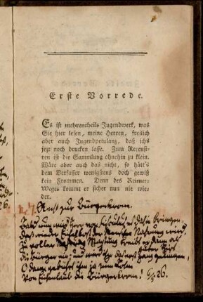 Erste Vorrede. - Zweite Vorrede.